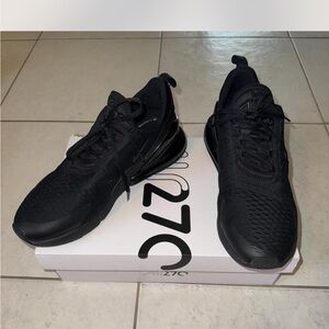 Nike Air Max 270 Triple Blk Men's Athletic Shoes. Excellent condition.